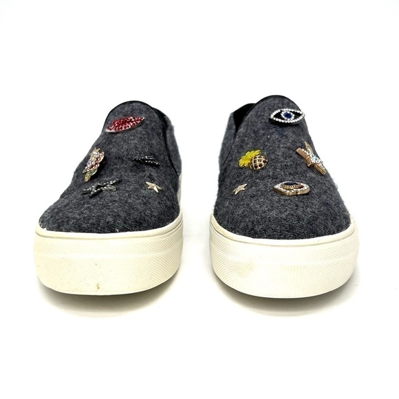 Steven by Steve Madden Gerry Sneakers Size 7 Gray Platform Skater Charms New - Picture 3 of 10